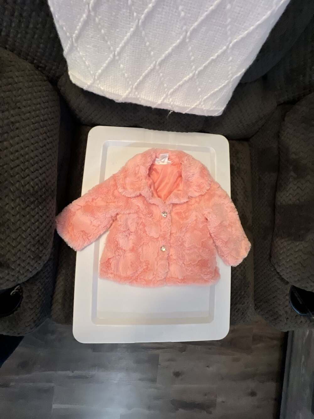 Mini Muffin Faux Fur Jacket Pink